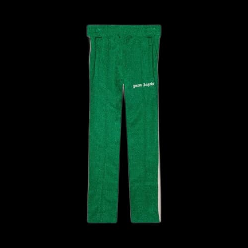 Palm Angels Lurex Track Pants Green/White