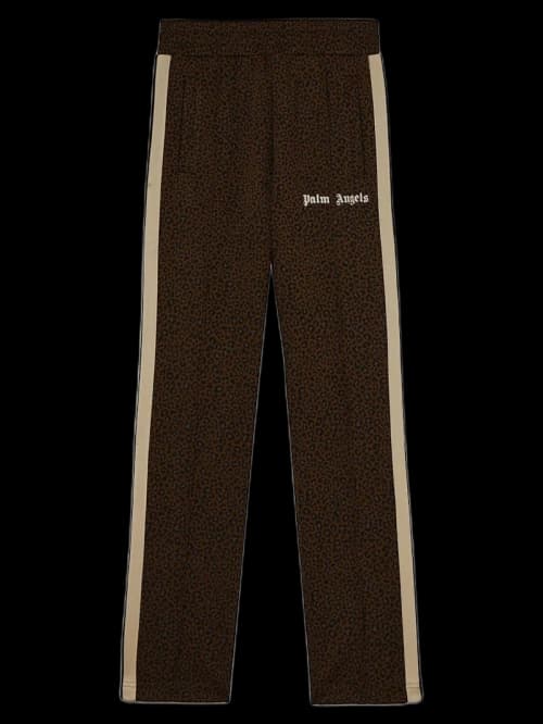 Palm Angels Leopard Track Pants Military/Black/White