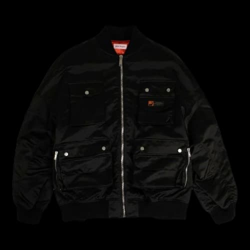 Palm Angels Oversized Pocket Bomber Jacket 'Black'