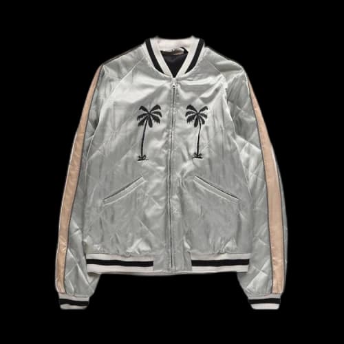 Palm Angels Life Is Palm Souvenir Jacket 'Grey/Black'