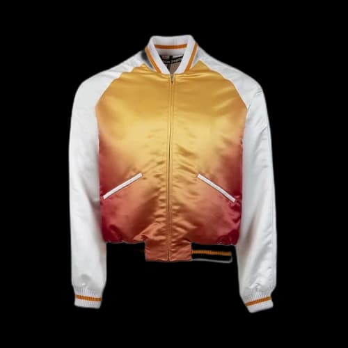 Palm Angels x The Webster Degrade Skull Sukajan Jacket 'White/Orange'