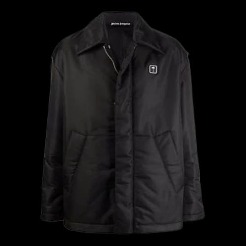Palm Angels Patch Logo Puffer Blouson 'Black White'