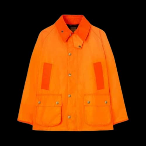 Palm Angels x Barbour Bedale Wax Jacket 'Orange/Black'