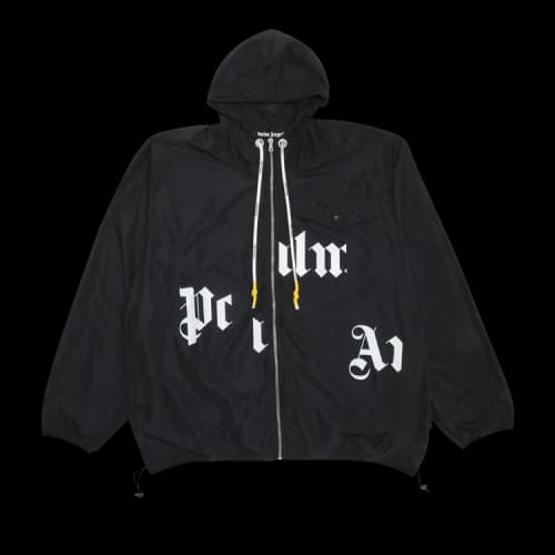 Palm Angels Broken Logo Windbreaker 'Black/White'