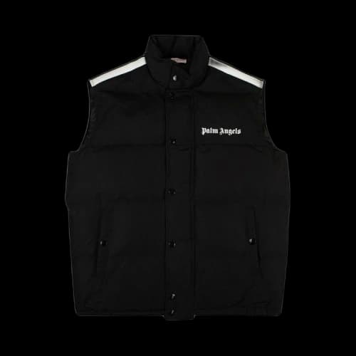 Palm Angels Logo Print Puffer Vest 'Black'