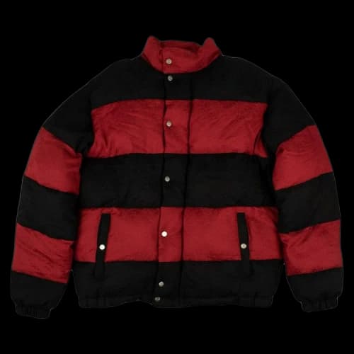 Palm Angels Striped Down Padded Jacket 'Red/Black'