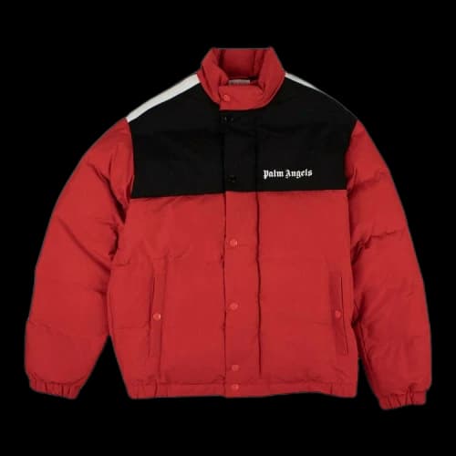 Palm Angels Padded Logo Print Jacket 'Red/Black'