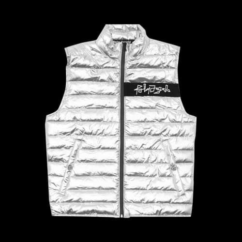 Palm Angels Metallic Season Vest 'Silver/White'