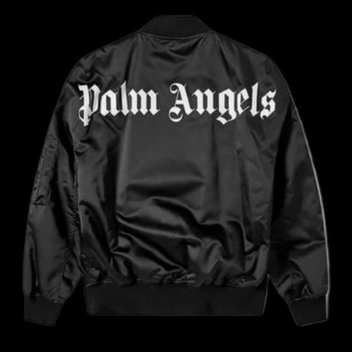 PALM ANGELS Alphabet Contrasting Colors Zipper Casual Jacket Black