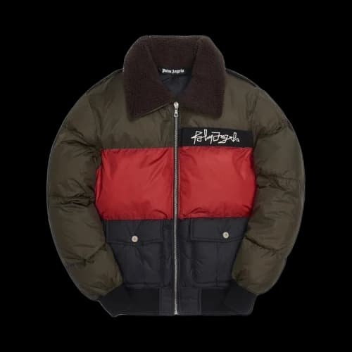 Palm Angels Desert Logo Down Jacket 'Forest Green'