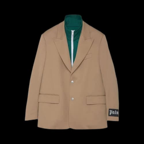 Palm Angels Double Layer Track Blazer 'Beige'
