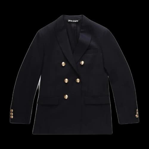 Palm Angels Palm Double Breasted Blazer 'Navy Blue'