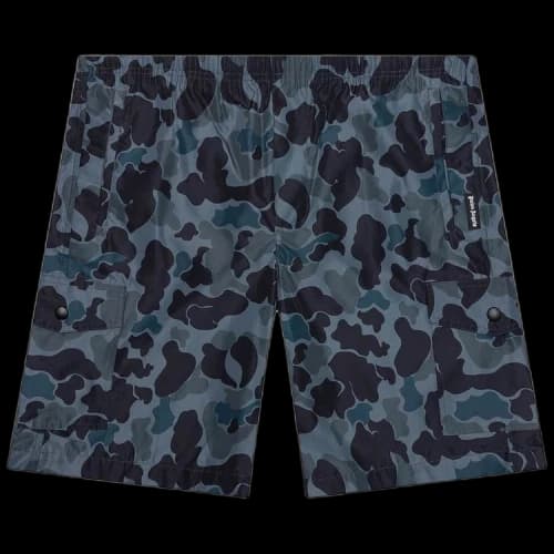 Palm Angels Night Camo Swim Short 'Black/White'