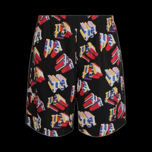 Palm Angels 3D Logo Swim Shorts Black/Red