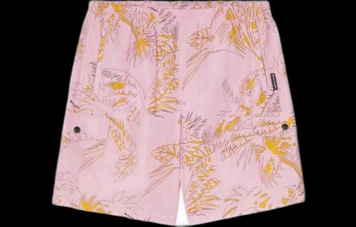 Palm Angels Abstract Palms Swim Shorts Pink/Gold