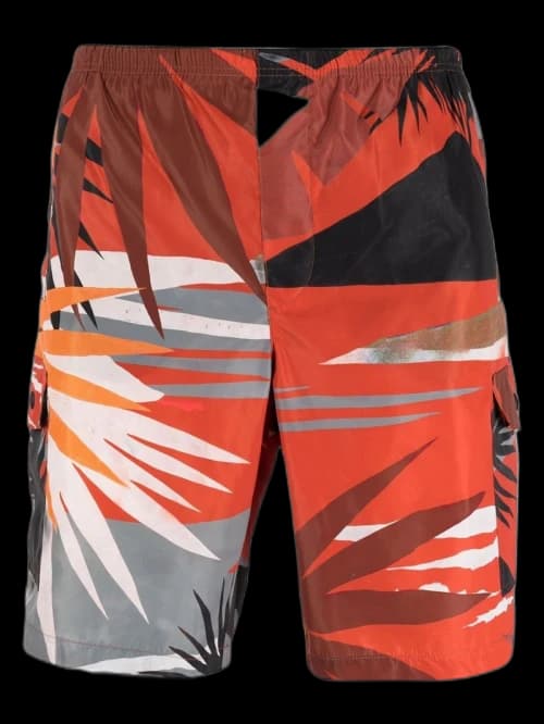 Palm Angels Hawaii Swim Shorts Red/Multi
