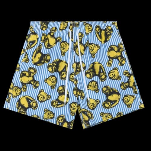 Palm Angels x Vilebrequin Bear Print Swimshorts 'Light Blue'