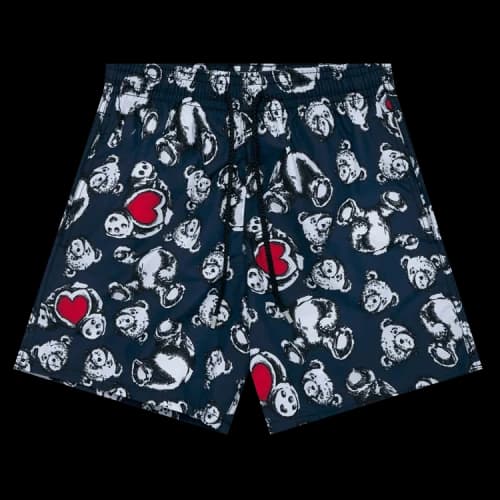 Palm Angels x Vilebrequin Bear Print Swimshorts 'Blue/White'