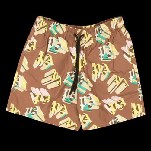 Palm Angels x Vilebrequin Monogram Swimwear 'Brown/Yellow'