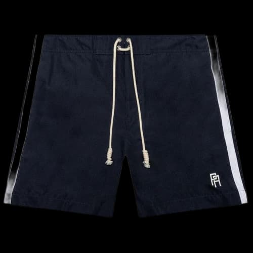 Palm Angels Logo-embroidered Side Stripe Swim Shorts Navy