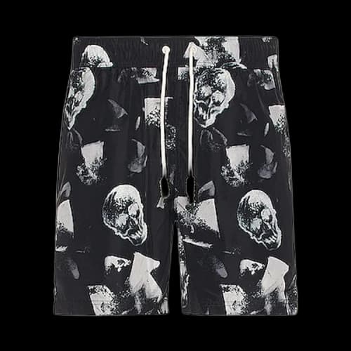 Palm Angels Skulls Print Swim Short 'Black/White'