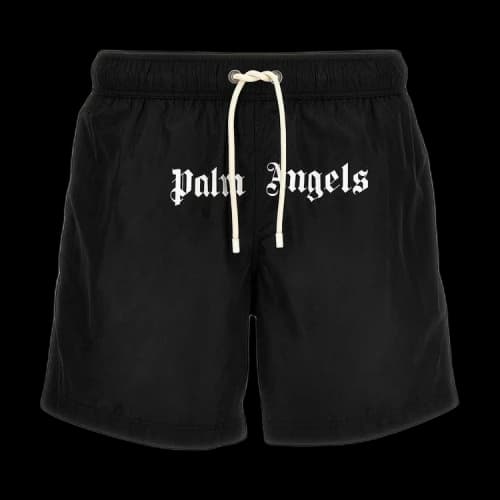 Palm Angels Classic Logo Swimshorts 'Black/White'