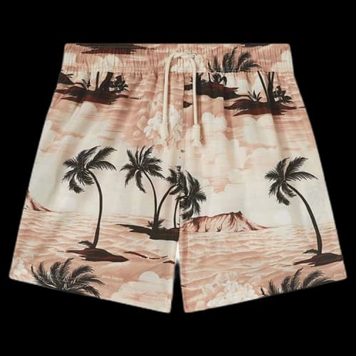 Palm Angels Hawaiian Dream Swimshorts 'Beige/Black'