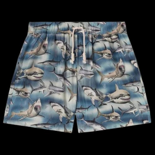 Palm Angels Sharks Swim Shorts Blue/Black/Multi