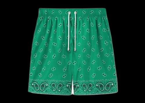 Palm Angels Paisley Swim Shorts Green