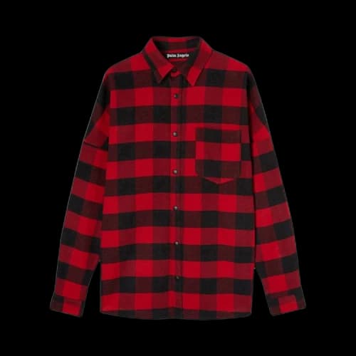 Palm Angels Classic Logo Overshirt 'Red/White'