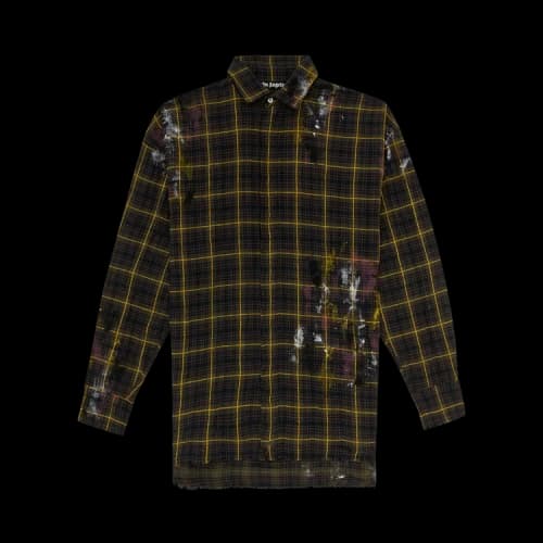Palm Angels Round Logo Shirt 'Green/White'