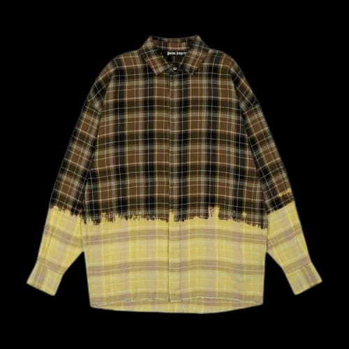 Palm Angels Bleached Effect Shirt 'Brown/White'
