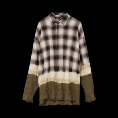 Palm Angels Bleached Curved Logo Shirt Multicolor