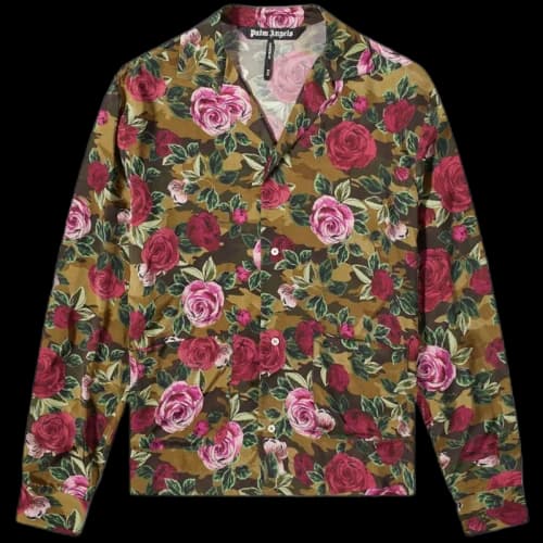 Palm Angels x END Allover Camo Rose Pajama Shirt Red