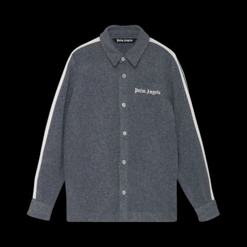Palm Angels Wool Track Shirt 'Grey'