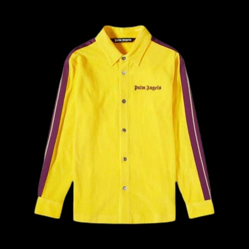 Palm Angels Cord Fleece Track Shirt 'Yellow/Purple'