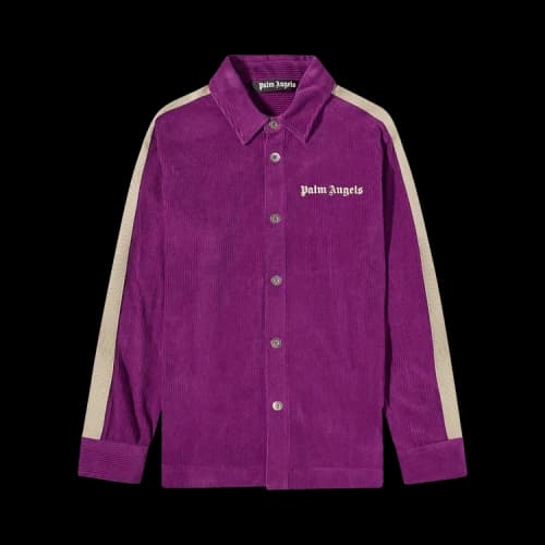 Palm Angels Cord Track Shirt Purple/Yellow