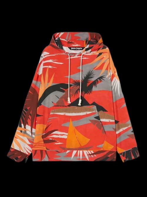 Palm Angels Hawaii Hoodie Red/Multi