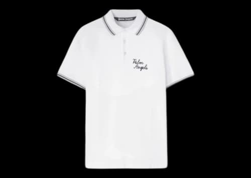 Palm Angels Embroidered Palm Angels Polo White/Black