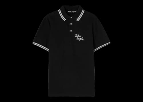 Palm Angels Embroidered Palm Angels Polo Black/White