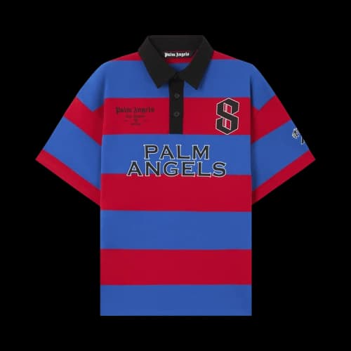 Palm Angels CB Palm Sport Stripes Short-Sleeve Polo 'Red/Black'
