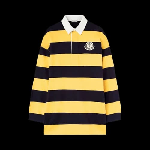 Palm Angels x Moncler Long-Sleeve Polo 'Yellow/Blue'