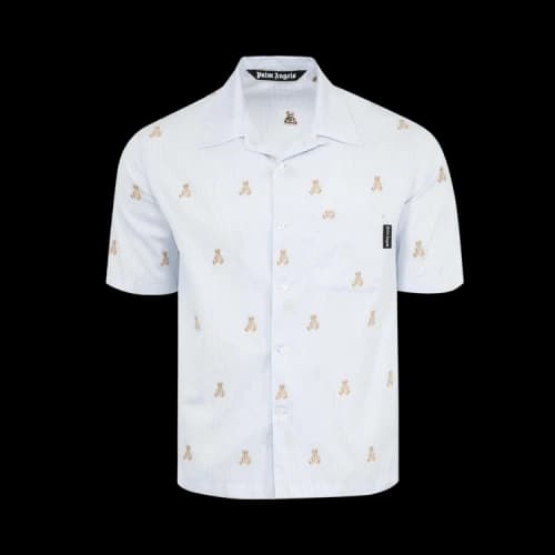 Palm Angels Mini Bear In Mind Bowl Shirt 'Light Blue'