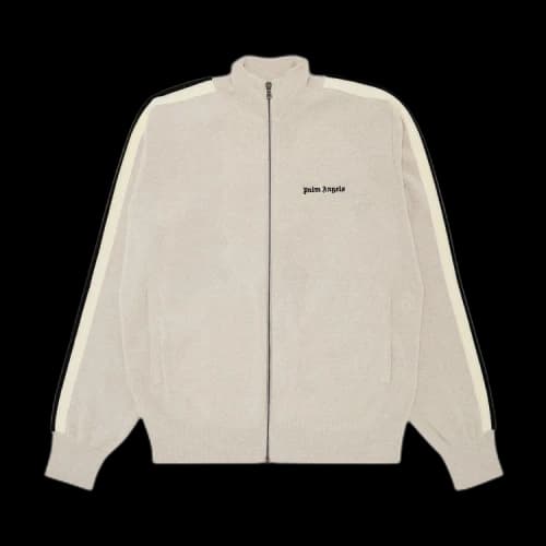 Palm Angels Classic Logo Knit Track Jacket 'Light Beige'