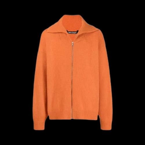 Palm Angels Unknown Location Zipped Cardigan 'Orange'