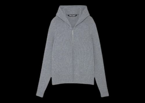 Palm Angels Curved Logo Sweater Grey/White