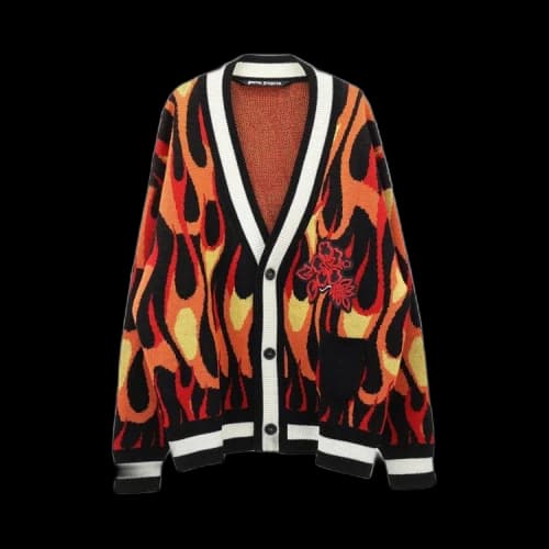 Palm Angels Burning Cardigan 'Black'