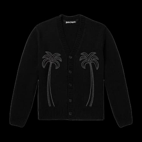 Palm Angels Milano Stud Cardigan Black