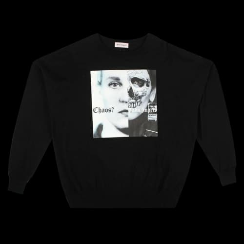 Palm Angels Wool Chaos Graphic Sweatshirt 'Black'