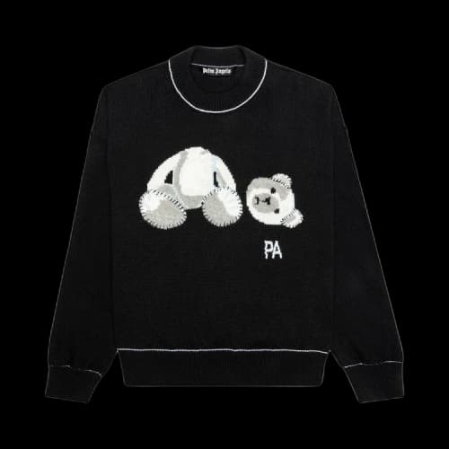 Palm Angels Ice Bear Sweater 'Black/White'